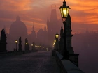 Mgła, Chmury, Most Karola, Czechy, Praga