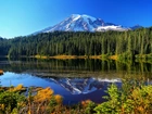 Góry, Las, Jezioro, Park Narodowy, Mount Rainier