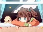 Okno, Piesek, Dziewczynka, Manga, Anime