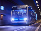Mercedes-Benz Future Bus, 2016, Autobus, Droga, Tunel, Noc