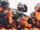 Śmigłowiec szturmowy Bell AH-1 Cobra, Wybuch, Dym, Ogień