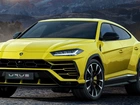 Żółte, Lamborghini Urus, 2018