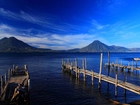Gwatemala, Jezioro Atitlan, Wulkany, Pomosty