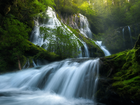 Stany Zjednoczone, Stan Georgia, Panther Creek Falls, Wodospad, Las, Rzeka