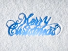Napis, Merry Christmas, Boże Narodzenie, Śnieg