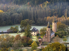 Zamek w Burch, Dom, Las, Drzewa, Nadrenia-Palatynat, Niemcy