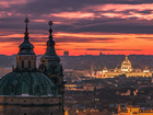 Praga, Katedra, Zachód słońca, Czechy