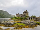 Szkocja, Zamek Eilean Donan, Jezioro Loch Duich, Kamienny, Most