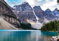 G?ry, Las, ?wierki, Jezioro Moraine, Park Narodowy Banff, Kanada