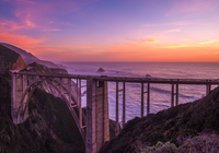 Most Bixby Creek Bridge, G?ry, Morze, Zach?d s?o?ca, Region Big Sur, Kalifornia, Stany Zjednoczone