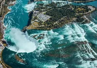 Wodospad Niagara, Horseshoe Falls, Miasto Niagara Falls, Z lotu ptaka, Kanada