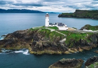 Irlandia, Morze, Wybrzeże, Latarnia morska, Fanad Head Lighthouse, Skały