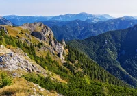 Góry Hochschwab, Skały, Lasy, Styria, Austria