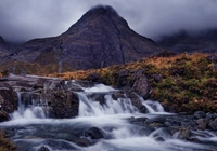 Góra, Cuillin Hills, Skały, Rzeka, River Brittle, Rośliny, Wyspa Skye, Szkocja