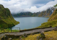 Filipiny, Jezioro Pinatubo, Droga, Góry Zambales, Mgła