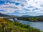 Jezioro, Loch Chairn Bhain, Most, Kylesku Bridge, Szkocja