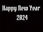Sylwester, Napis, Happy New Year, 2024
