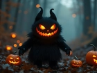 Włochaty, Stwór, Grafika, Dynie, Halloween