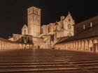 Włochy, Asyż, Kościół, Bazylika Św Franciszka, Noc