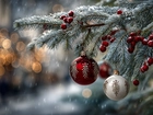 Boże Narodzenie, Świerk, Bombki, Grafika AI