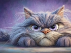 Fioletowo-szary, Kot, Grafika AI