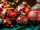 Boże Narodzenie, Bombki, Tkanina, Grafika AI