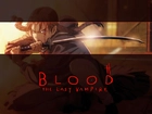 Blood The Last Vampire, postać, miecz, napis, krew