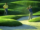 Sportowe Golf,pole golfowe, golfiści