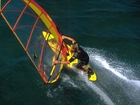 Windsurfing,żółta deska