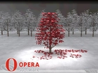 Opera, drzewa, las, grafika