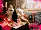 Marie Antoinette, kobieta, łóżko, świecznik, pokój