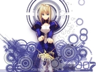 Fate Stay Night, dziewczyna, miecz, wzory