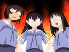 Azumanga Daioh, dziewczyny, oczy, mundurki