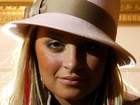 Nicole Richie,twarz , kapelusz