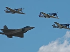 F-22, trzy, P-51