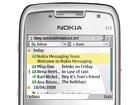 Nokia E71, Email, Menu