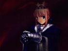 Fate Stay Night, kobieta, korona, zbroja