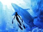 Blue Submarine, pod wodą, postacie, zwierzęta
