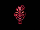 Star Wars, twarz, czarne, tło, Darth Maul