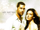 Filmy Lost, Matthew Fox, Evangeline Lilly, przytuleni