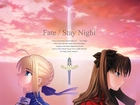 twarze, miecz, Fate Stay Night, dziewczyny