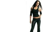 Jessica Alba, czarne, skórzane, wiązane, spodnie