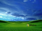 Windows XP, łąki, Chmury