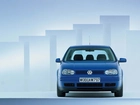 Volkswagen Golf 4, Niebieski, Przód, Lampy