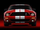 Shelby, Ford Mustang, Czerwony, Halogeny