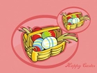 Wielkanoc,koszyczek z jajeczkami