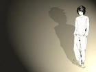 Death Note, cień, chłopak, stoi, stopy