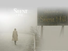 Silent Hill, mgła, droga, szyld, kobieta