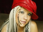 Christina Aguilera, czerwony, kaszkiet