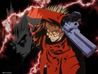 rewolwer, chłopak, okulary, Trigun